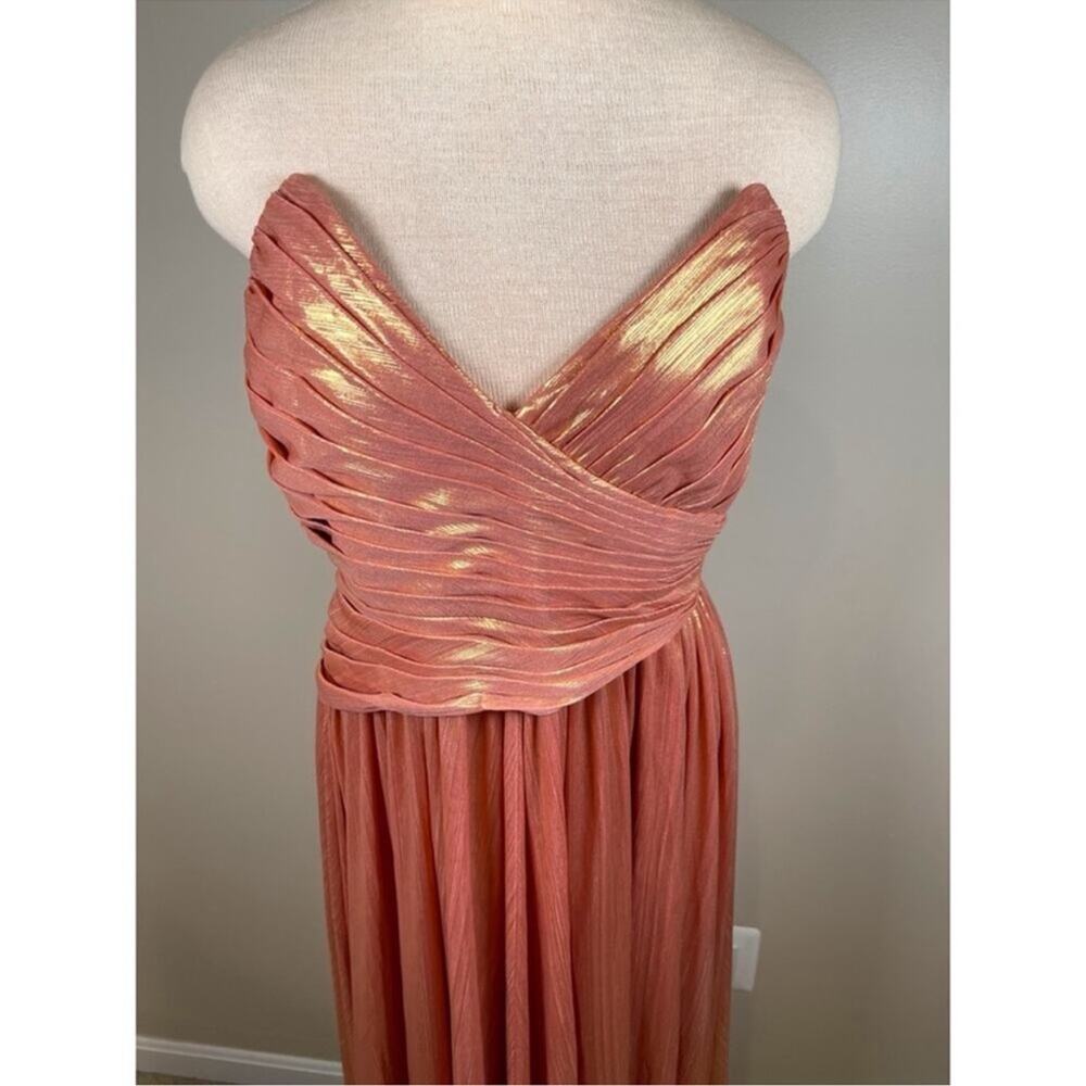 Retrofete Metallic Apricot Waldorf Strapless Maxi Gown - Picture 6 of 12